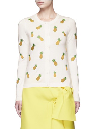 首图 - 点击放大 - ALICE + OLIVIA - 菠萝刺绣纯棉针织外套