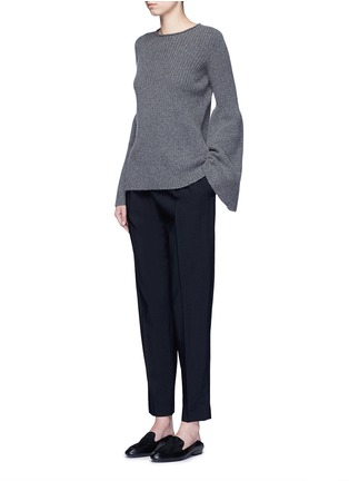 模特示范图 - 点击放大 - THE ROW - SEA锥形混羊毛九分裤