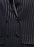 细节 - 点击放大 - GIVENCHY - 条纹开衩缎面西服款大衣