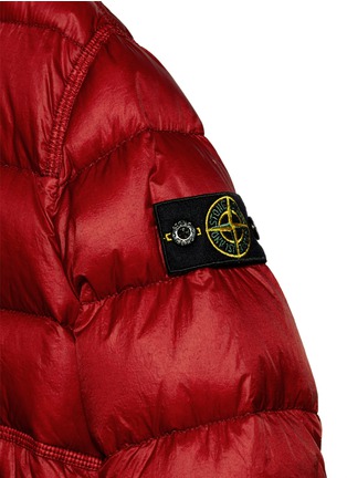 细节 - 点击放大 - STONE ISLAND - 童装连帽羽绒外套