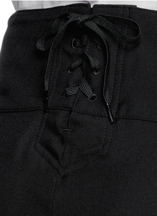 细节 - 点击放大 - HYKE - 系带装饰羊毛混马海毛阔腿裤