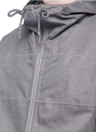 细节 - 点击放大 - ADIDAS X WINGS+HORNS - 粘合内衬棉混亚麻派克外套