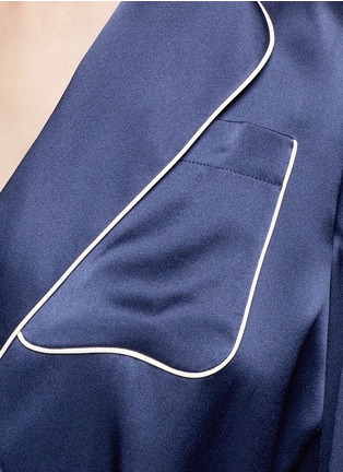 细节 - 点击放大 - CHLOÉ - 真丝缎面束腰上衣