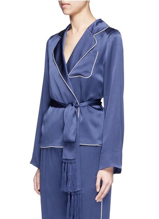 正面 -点击放大 - CHLOÉ - 真丝缎面束腰上衣