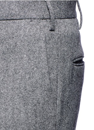 细节 - 点击放大 - INCOTEX - 混色花纹羊毛修身长裤