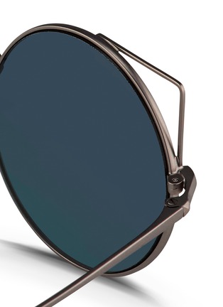 细节 - 点击放大 - MATTHEW WILLIAMSON - X LINDA FARROW金属圆框反光镜片太阳眼镜