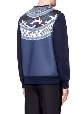 背面 - 点击放大 - NEIL BARRETT - 迷彩阿拉伯头巾印花太空棉卫衣