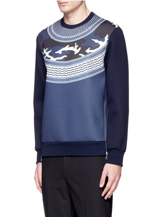 正面 -点击放大 - NEIL BARRETT - 迷彩阿拉伯头巾印花太空棉卫衣