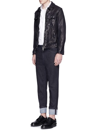 模特儿示范图 - 点击放大 - NEIL BARRETT - 纹理牛皮外套