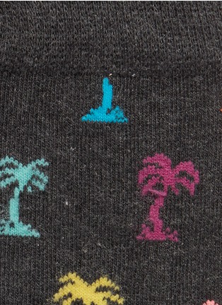 细节 - 点击放大 - HAPPY SOCKS - 棕榈树图案混棉袜子