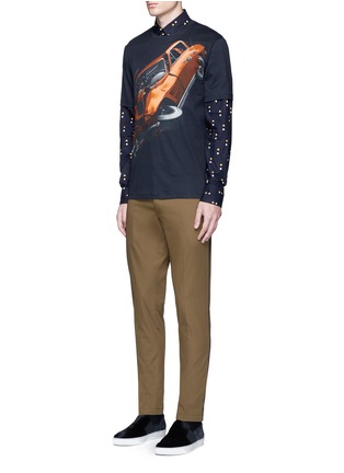 模特儿示范图 - 点击放大 - CHRISTOPHER KANE - 破碎轿车印花纯棉T恤