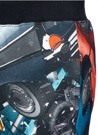 细节 - 点击放大 - CHRISTOPHER KANE - 撞车印花纯棉长裤