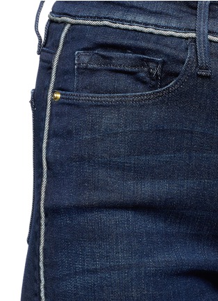 细节 - 点击放大 - FRAME DENIM - LE CAPRI斜纹饰边阔腿牛仔裤