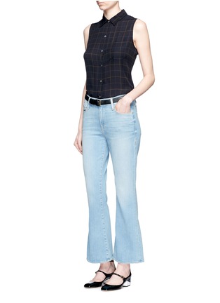 模特示范图 - 点击放大 - FRAME - INEZ水洗喇叭牛仔裤