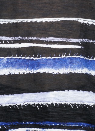 细节 - 点击放大 - PROENZA SCHOULER - 拼色横纹纯棉T恤