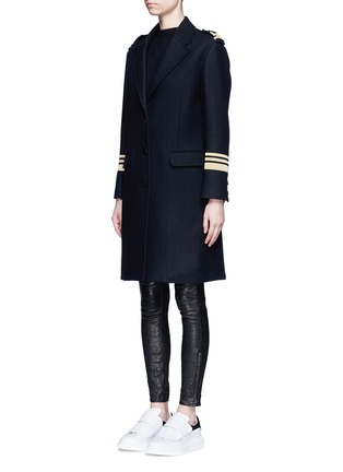 正面 - 点击放大 - NEIL BARRETT - 军装感条纹羊毛大衣