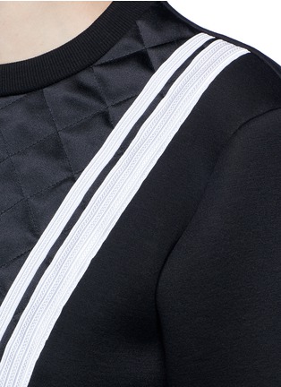 细节 - 点击放大 - NEIL BARRETT - 菱格缝线条纹拼贴卫衣