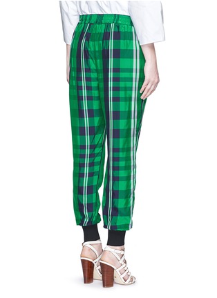 背面 - 点击放大 - STELLA MCCARTNEY - 格纹印花缎面休闲长裤