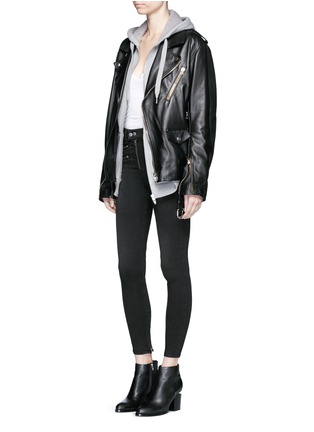 模特儿示范图 - 点击放大 - RAG & BONE - 拉链装饰弹性九分裤