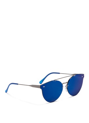 模特儿示范图 - 点击放大 - SUPER - Tuttolente Giaguaro镜面太阳眼镜