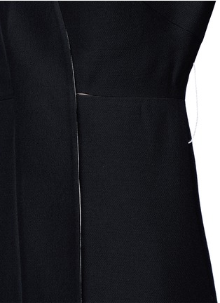 细节 - 点击放大 - VALENTINO GARAVANI - 蝴蝶结腰带羊毛混丝和服式连衣裙