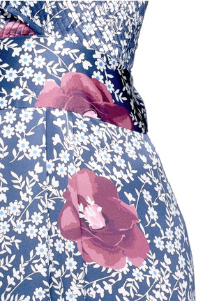 细节 - 点击放大 - JOHANNA ORTIZ - Fermina花卉图案真丝连体裤