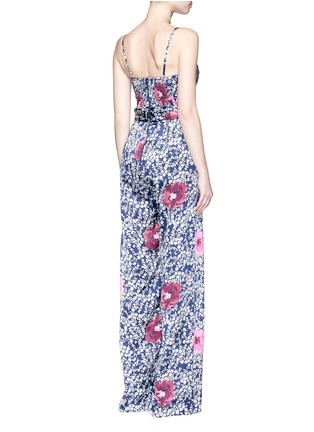 背面 - 点击放大 - JOHANNA ORTIZ - Fermina花卉图案真丝连体裤