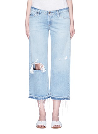 细节 - 点击放大 - SIMON MILLER - YERMA磨破七分长牛仔裤