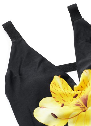 细节 - 点击放大 - CHICTOPIA - 花卉图案深V领连体泳衣