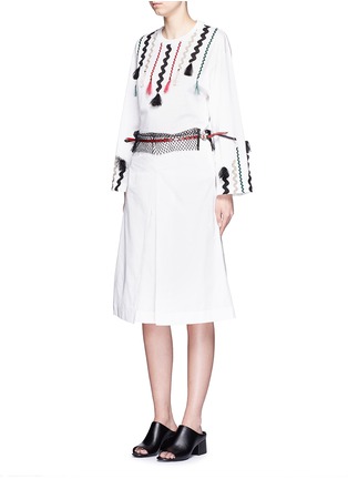 模特示范图 - 点击放大 - TOGA ARCHIVES - 网状拼贴阔腿裤