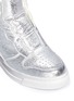 细节 - 点击放大 - ASH - 'Clone' metallic leather wedge sneakers
