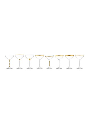 首图 –点击放大 - LSA - Deco金色条纹点缀浅碟香槟杯八件套