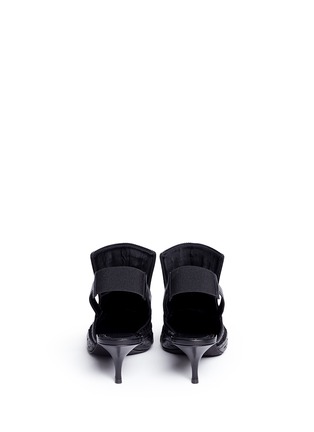 背面 - 点击放大 - GIVENCHY - 蕾丝拼贴镂空真皮露跟高跟鞋