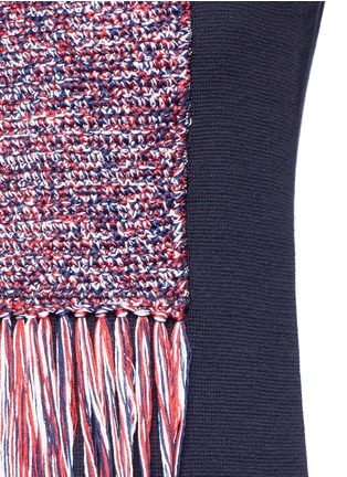 细节 - 点击放大 - RHIÉ - 混色口袋流苏针织背心