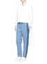 模特儿示范图 - 点击放大 - KENZO - Colourblock denim elastic sweatpants