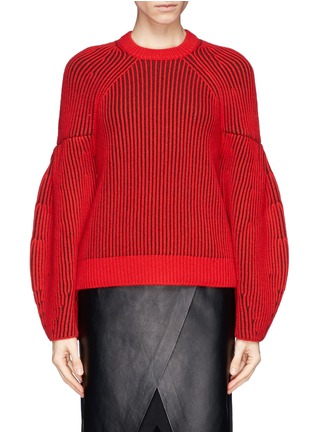 首图 - 点击放大 - GIVENCHY - 灯笼袖罗纹针织套头上衣