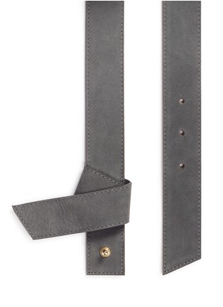 细节 - 点击放大 - MAISON BOINET - 折叠腰扣绒面真皮腰带