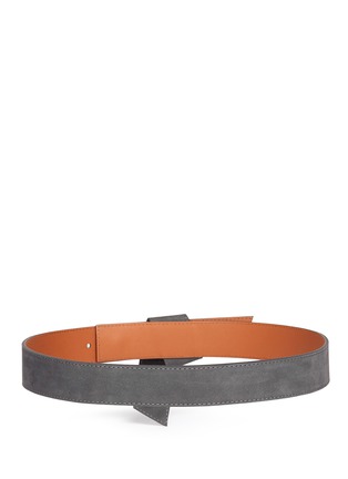 背面 - 点击放大 - MAISON BOINET - 折叠腰扣绒面真皮腰带