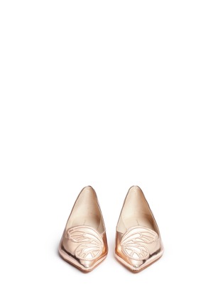 正面 - 点击放大 - SOPHIA WEBSTER - BIBI BUTTERFLY蝴蝶刺绣图案尖头平底鞋