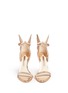 正面 - 点击放大 - SOPHIA WEBSTER - CHIARA蝴蝶花纹刺绣金属色高跟凉鞋