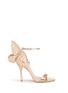 首图 - 点击放大 - SOPHIA WEBSTER - CHIARA蝴蝶花纹刺绣金属色高跟凉鞋