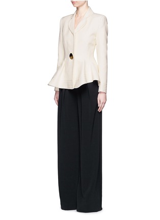 模特示范图 - 点击放大 - ROKSANDA - SIENNA荷叶边绉绸西服外套