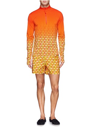 模特儿示范图 - 点击放大 - ORLEBAR BROWN - 'Setter Pucci' cotton short-length swim shorts