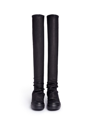 正面 - 点击放大 - RICK OWENS - 弹性羊皮长筒靴