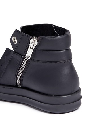 细节 - 点击放大 - RICK OWENS - 单色真皮平底鞋