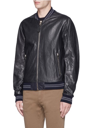 正面 -点击放大 - DOLCE & GABBANA - 羊皮棒球外套