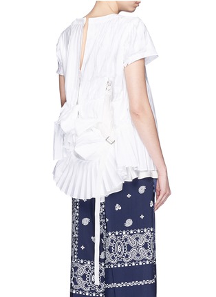 背面 - 点击放大 - SACAI - 垂坠褶皱A字形上衣