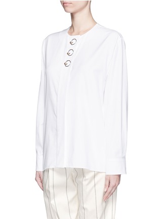 正面 -点击放大 - BALENCIAGA - 金属扣装饰牛津纺衬衫