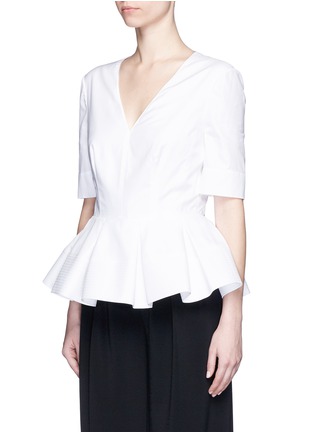 正面 -点击放大 - BALENCIAGA - 纯棉荷叶边上衣