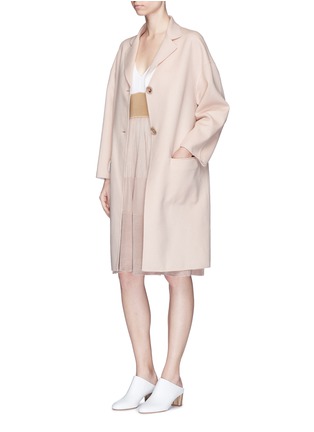 模特儿示范图 - 点击放大 - AGNONA - 单色羊绒oversize大衣